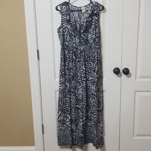 Animal print full length sundress